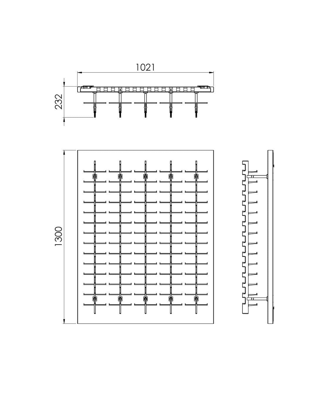 Optometry display panel dimensions