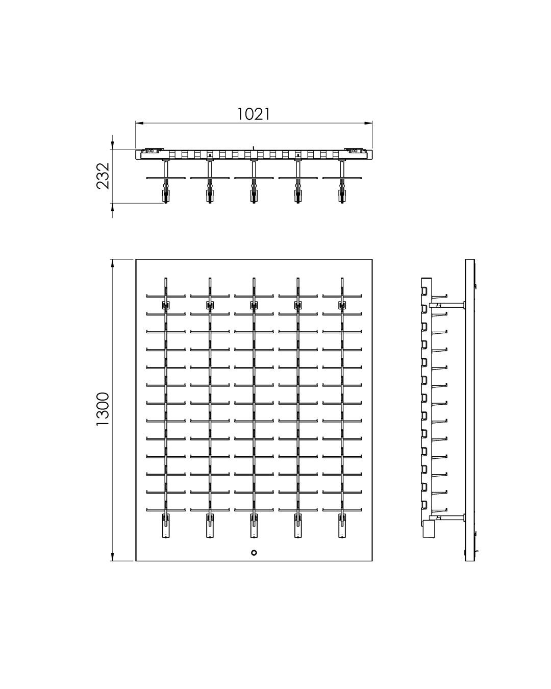 Optometry sunglass display panel Dimensions