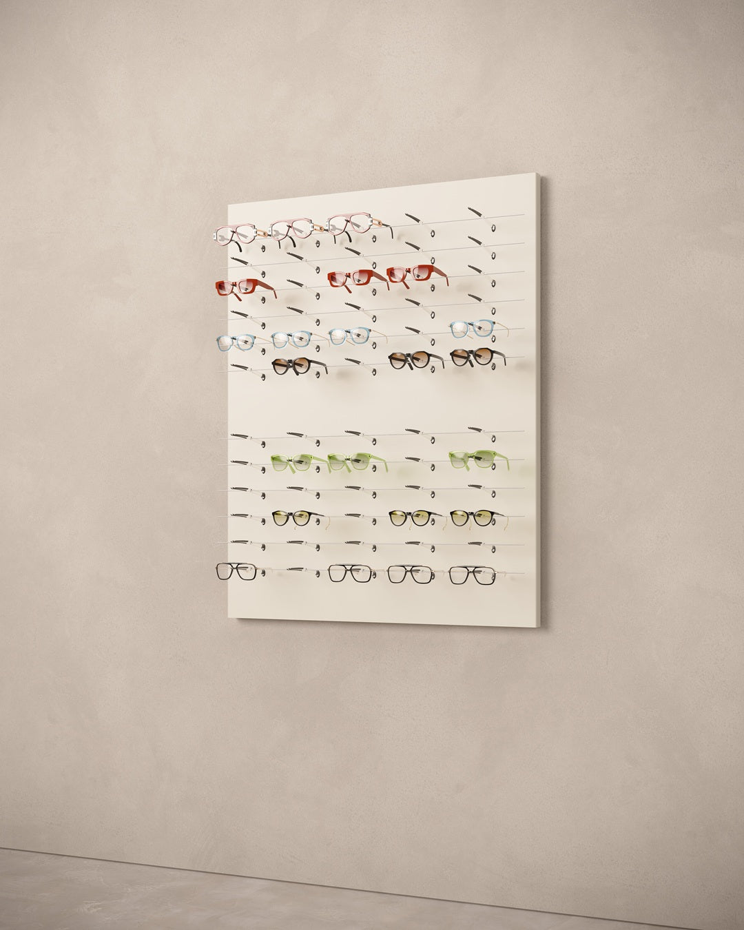 Panel with spectacle holders