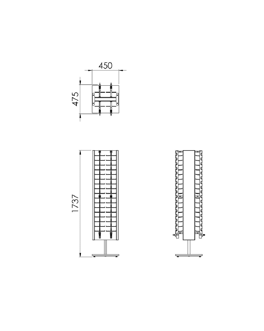 Squarix Rotating sunglass display stand