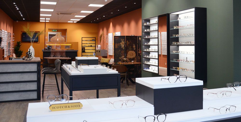 Top Vision Instore Optikgeschäft-Design mit Brillenpräsentationstisch