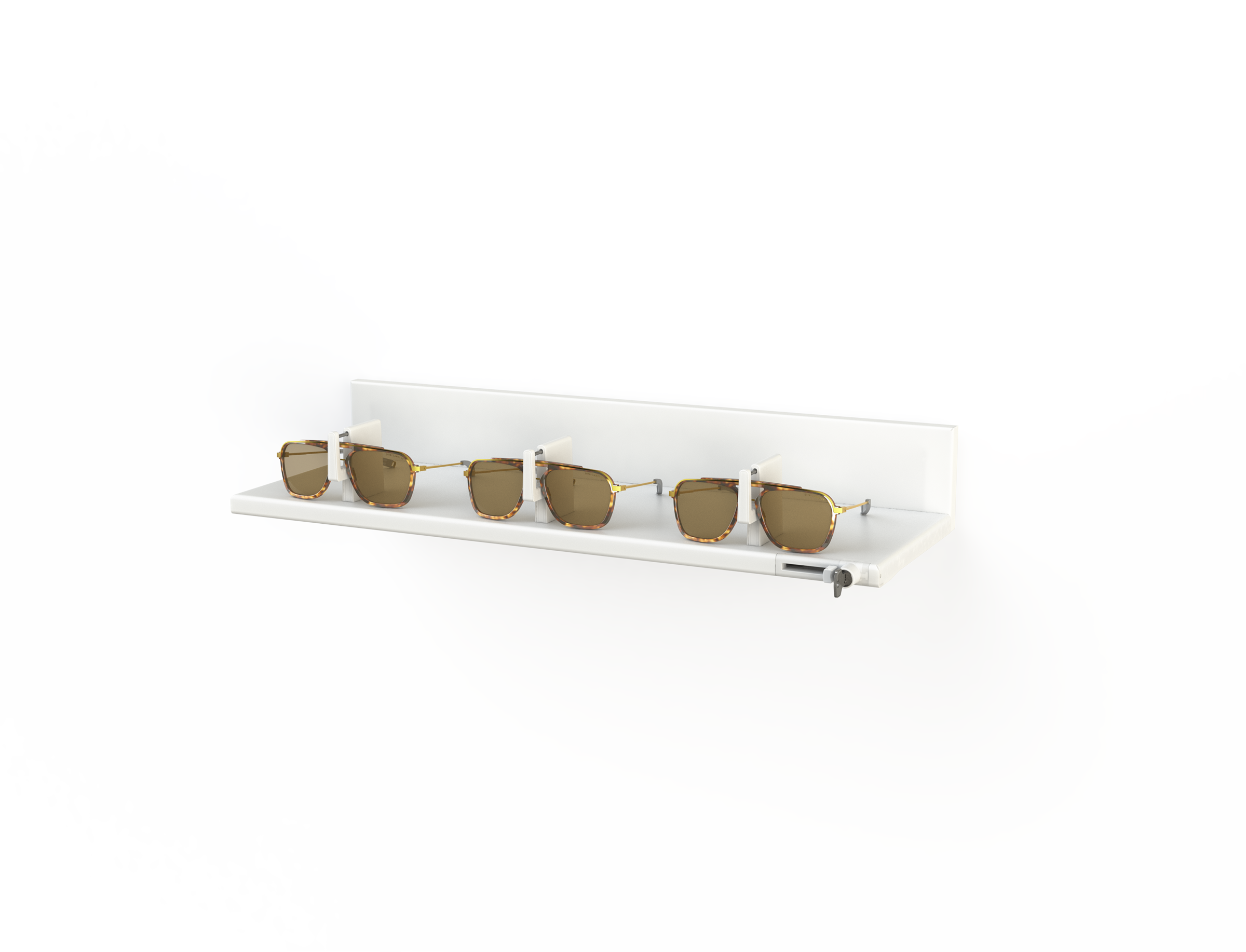 Top Vision Instore lockable glasses shelf