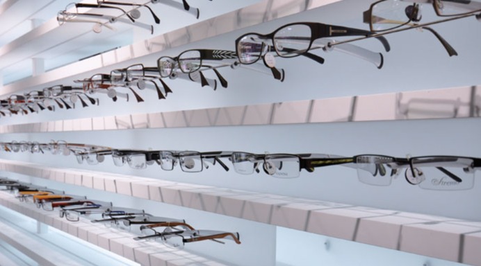 Top Vision Instore glasses holder stand optical shop