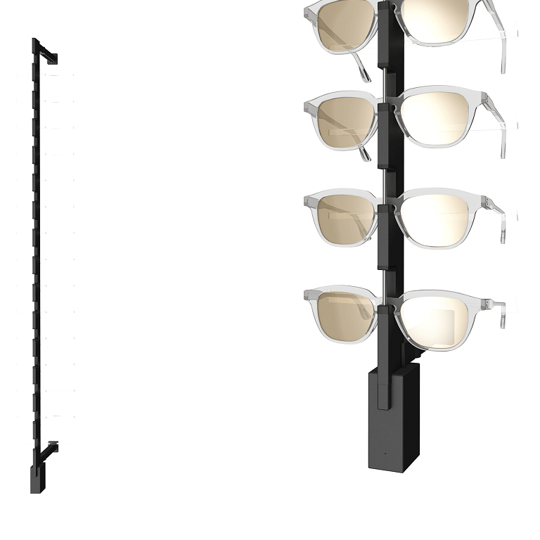 Top Vision Instore ALUMINA GLASSES RACK WALL