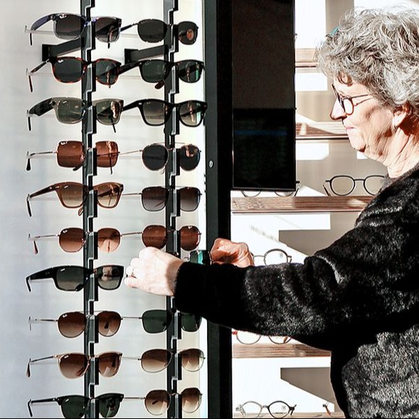 Top Vision Instore Basalt Présentoir de sol pour lunettes de soleil opticien
