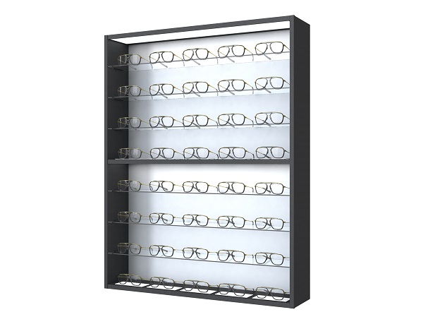 Top Vision Instore présentoir à lunettes avec étagère en verre