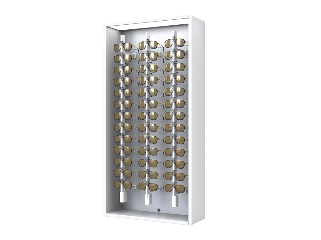 [CAR.13x3.TW.TW-S] Carré avec colonnes verrouillables (Verrouillé à télécommande, 64cm, Blanc Trafic 9016, Blanc Trafic 9016, Seul)