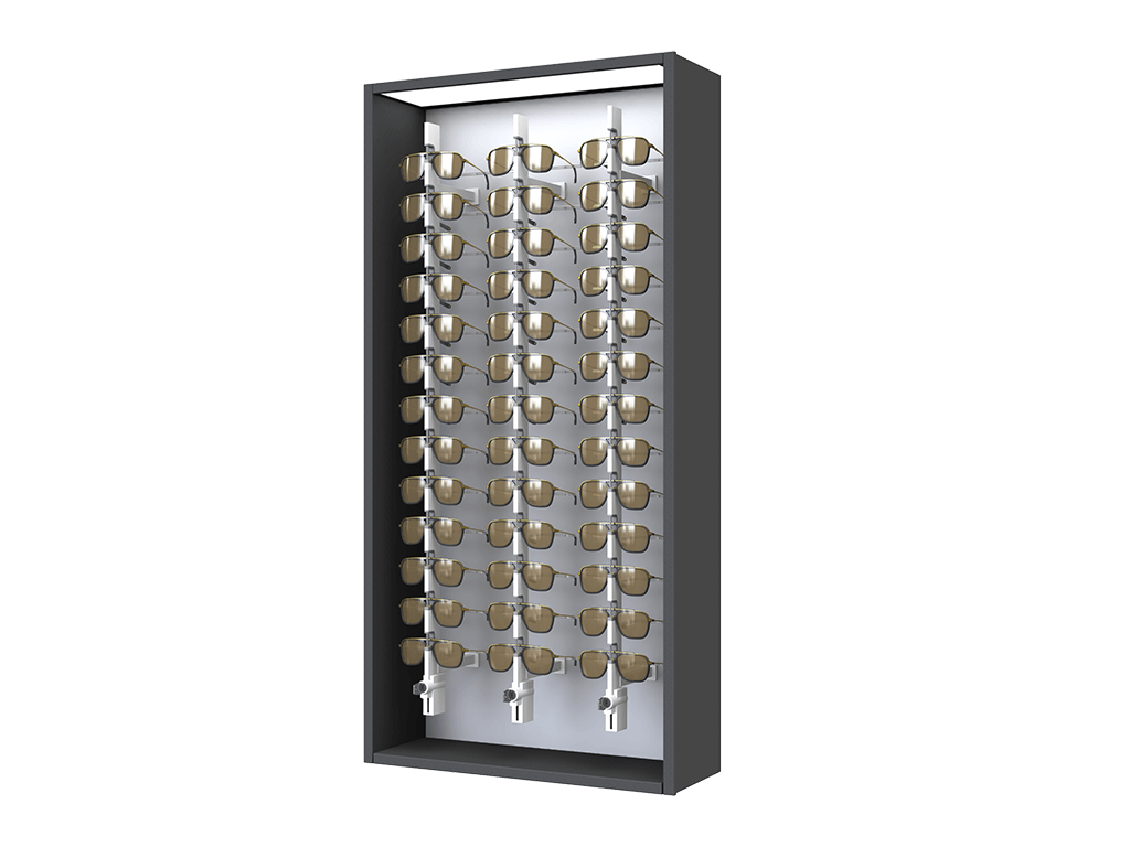 [CAK.13x3.BL.TW-S] Carré met beveiligde kolommen (Sleutel gesloten, 64cm, Zwart (9005), Vrijstaand)