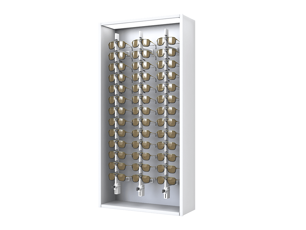 [CAK.13x3.TW.TW-S] Carré mit gesicherten Säulen (Schlüssel, 64cm, Weiß (9016), Einzel)