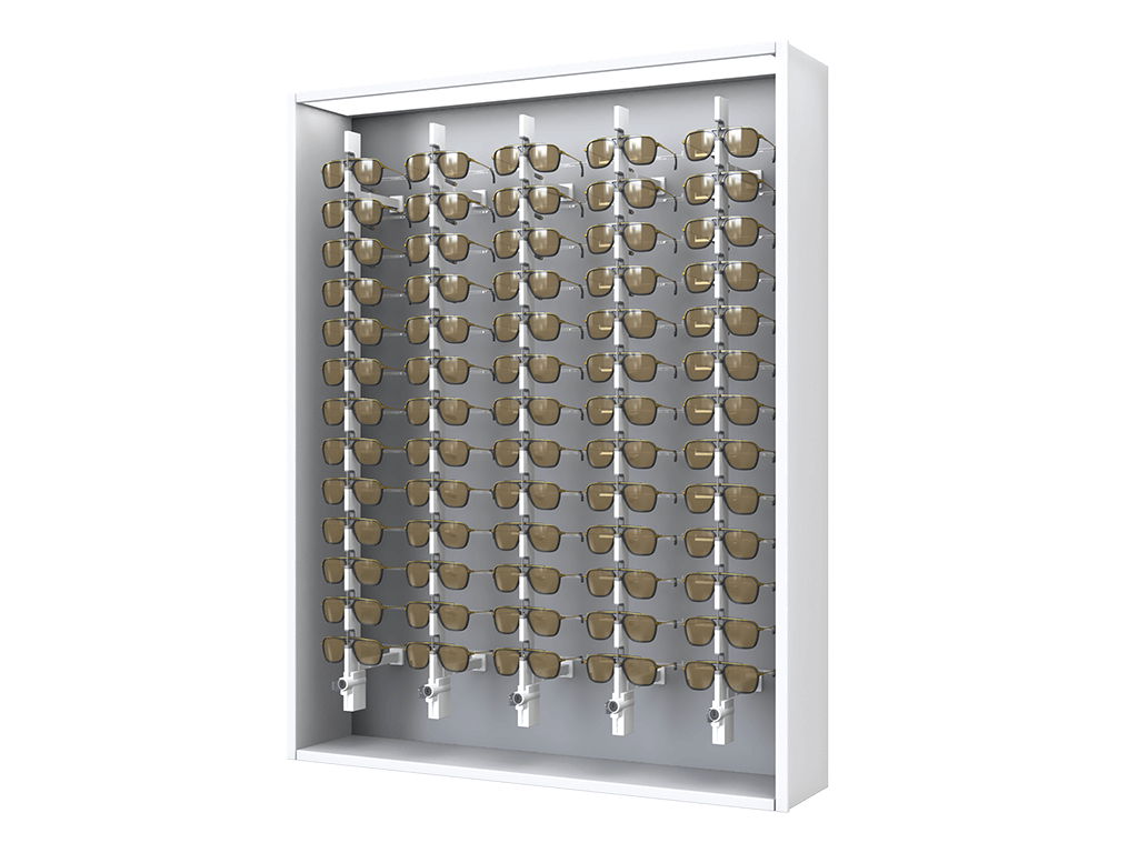 [CAK.13x5.TW.TW-S] Carré with lockable columns (Key Locked, 102cm, White (9016), Single)