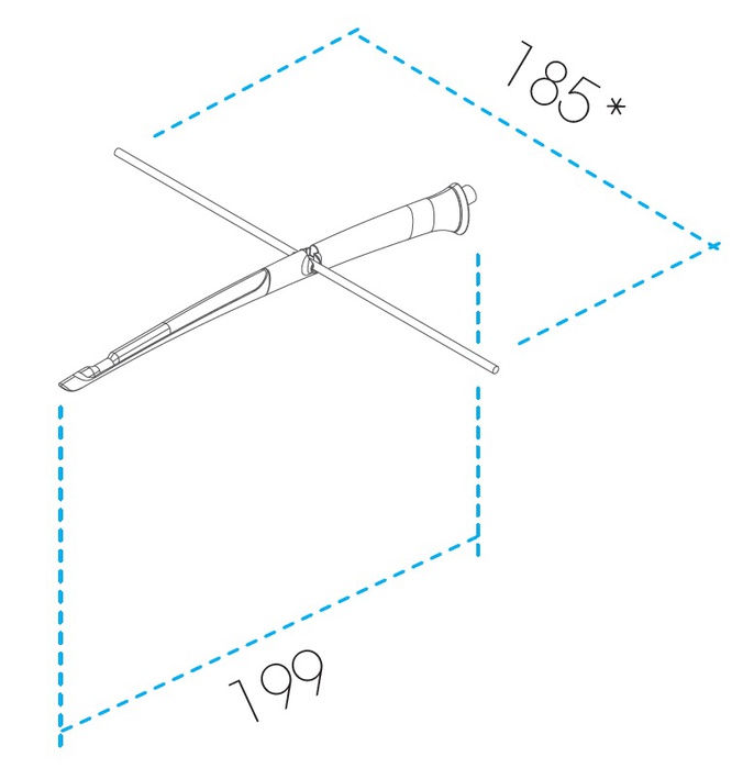 Location Support de plat en verre H 30 cm 23 x 23 cm - Options