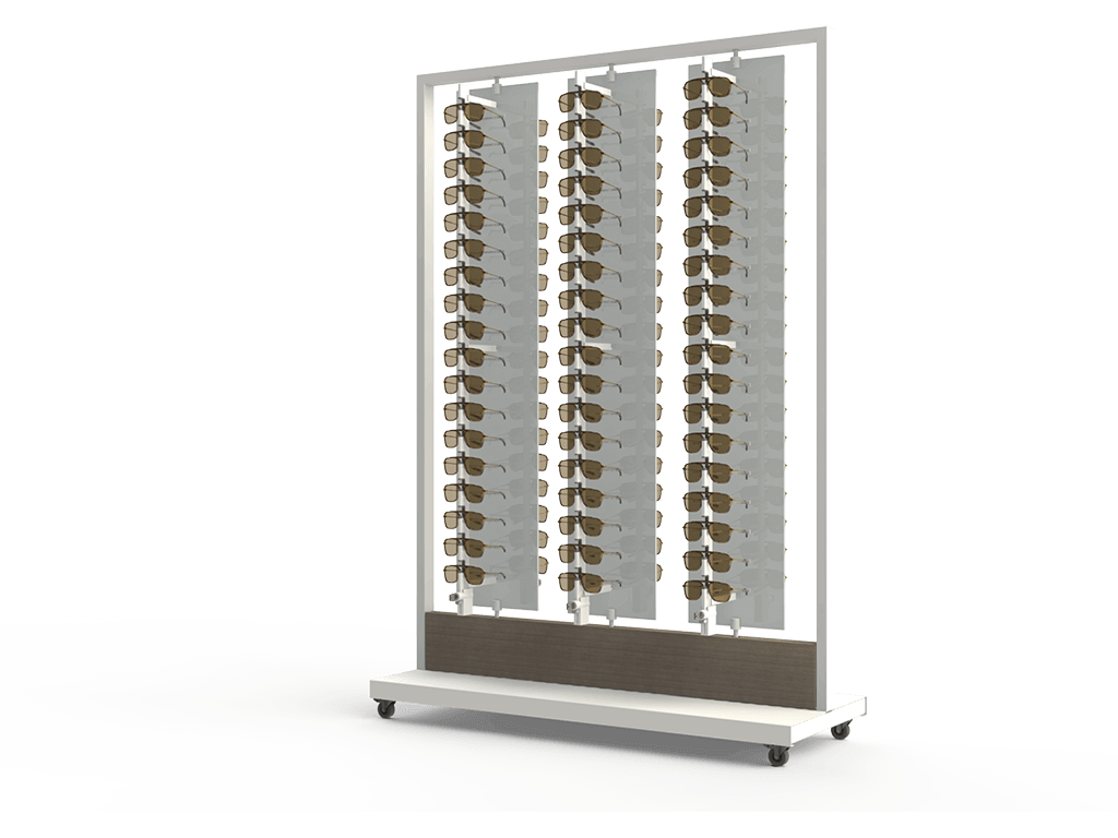 [BKL.Xl.6x18-W] Basalt - draaibare display (Sleutel gesloten, Wit, XL (132cm))