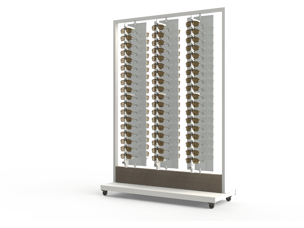 [BKL.Xl.6x18-W] Basalt - rotating display (À clé, Blanc, XL (132cm))