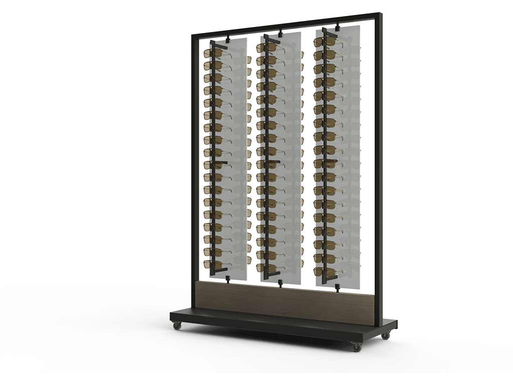 [BNL.Xl.6x18-B] Basalt - draaibare display (Open, Zwart, XL (132cm))
