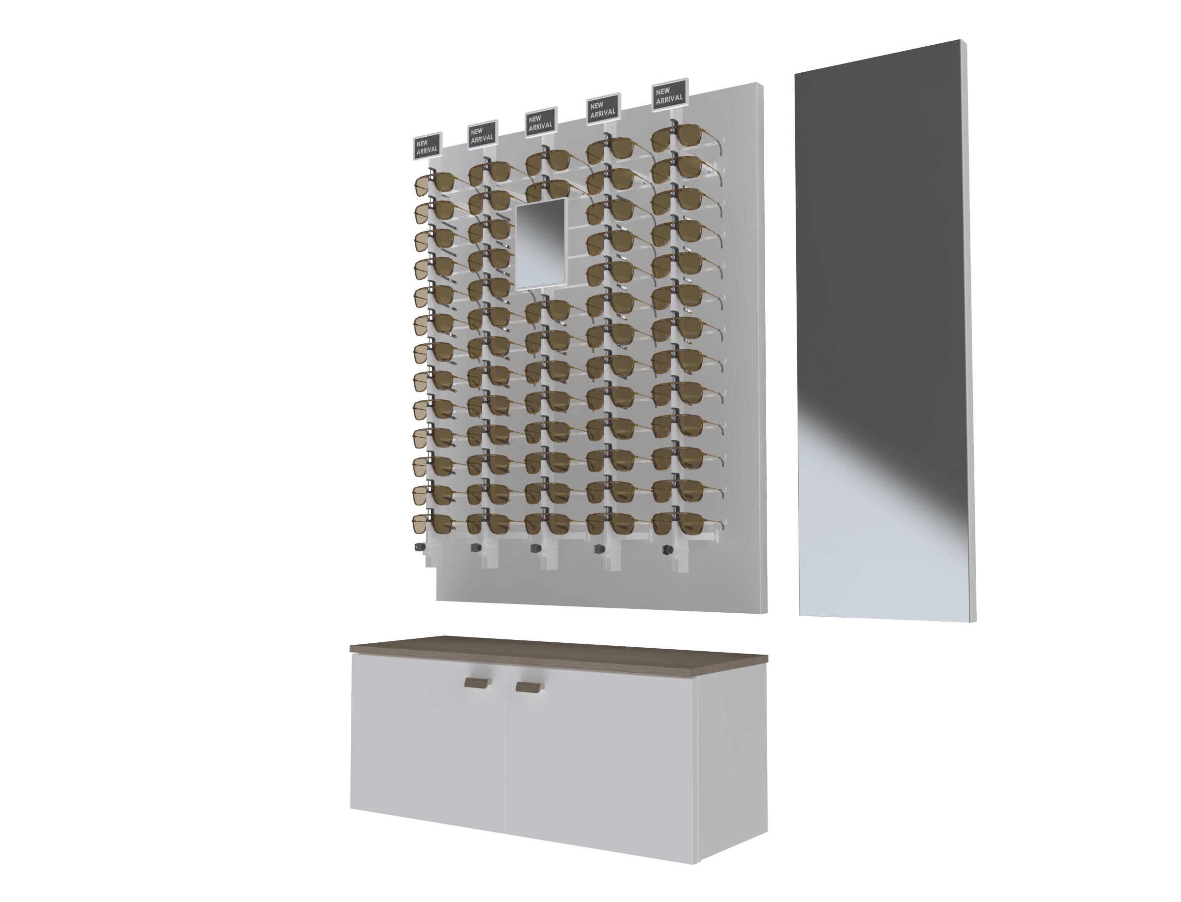 [PAKL-W.O+.S+.A+] Panelsystem Säulen (Schlüssel, Weiß, Ja, Ja, Ja)