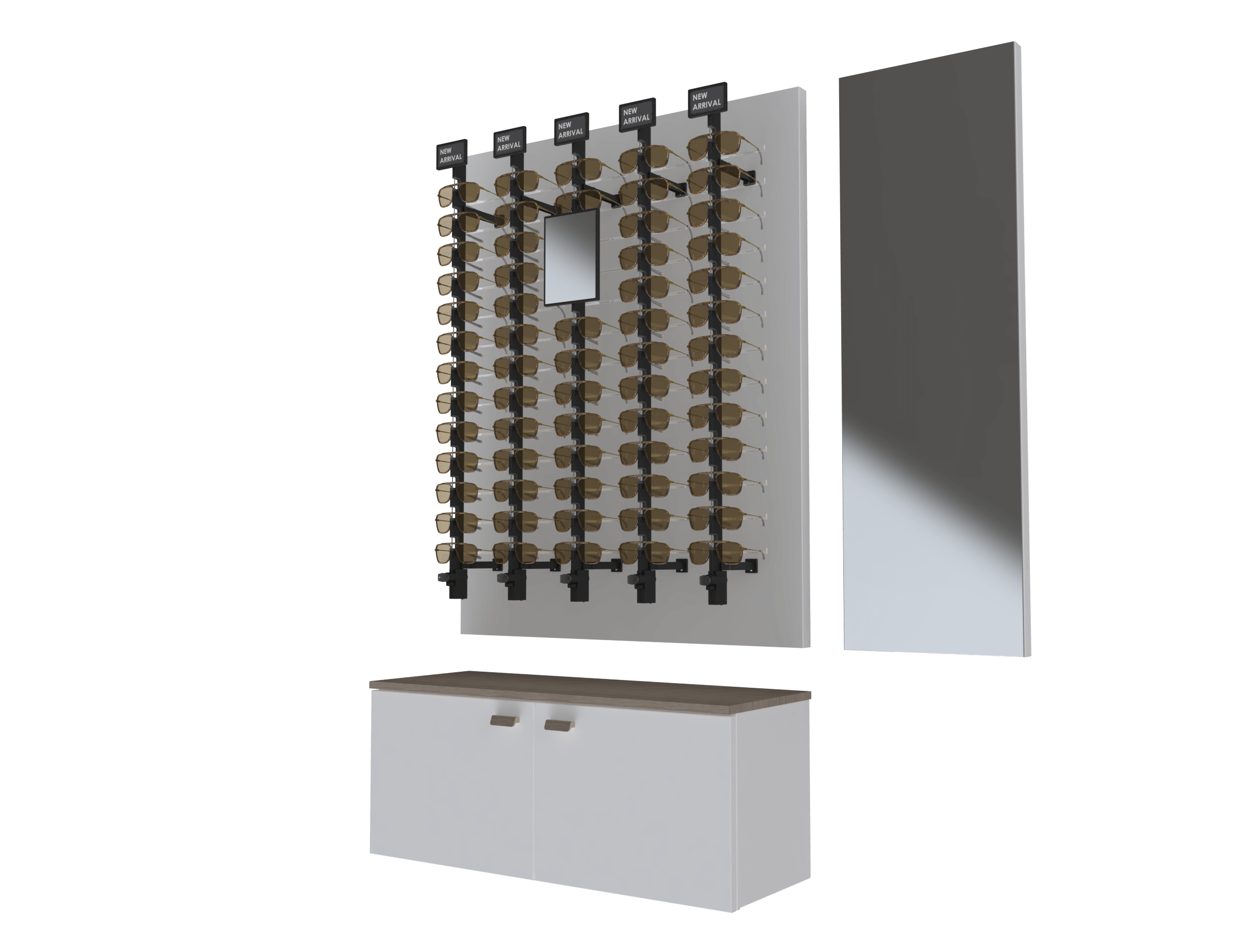 [PAKL-B.O+.S+.A+] Panel system columns (Key Locked, Black, Yes, Yes, Yes)