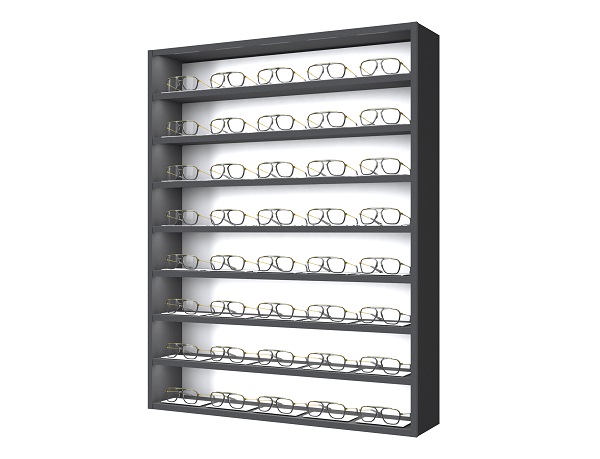 Open eyewear cabinets